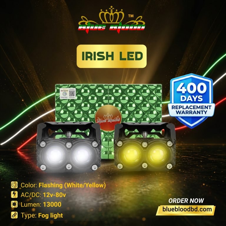 Blue Blood Irish flashing LED light pair – 13000lm
